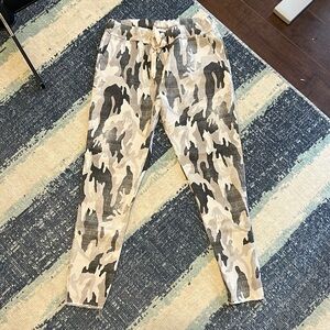 Made in Italy pull on denim camo pants